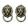 BfyBest 2Pack Cabinet Knobs Pulls Lion Head Ring Pulls Handle for Drawer Dresser Wardrobe Kitchen Cupboard L 35 x W 22