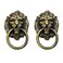 BfyBest 2Pack Cabinet Knobs Pulls Lion Head Ring Pulls Handle for Drawer Dresser Wardrobe Kitchen Cupboard L 35 x W 22