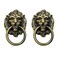 BfyBest 2Pack Cabinet Knobs Pulls Lion Head Ring Pulls Handle for Drawer Dresser Wardrobe Kitchen Cupboard L 35 x W 22