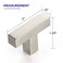Ravinte Hardware 10 Pack Brushed Nickel Cabinet Pulls 2 Inch Cabinet Door Handles with Single Hole Square Kitchen Hardware for Doors Drawers CupboardsSilver Stainless Steel Knobs