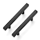 Ravinte Hardware 10 Pack Matte Black Cabinet Handles with 3 Inch 76 mm Hole Center Square Kitchen Hardware for Cabinets Drawers Stainless Steel Pulls 5 Inch Overall Length