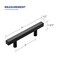 Ravinte Hardware 10 Pack Matte Black Cabinet Handles with 3 Inch 76 mm Hole Center Square Kitchen Hardware for Cabinets Drawers Stainless Steel Pulls 5 Inch Overall Length