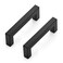 Ravinte Hardware 10 Pack Matte Black Cabinet Pulls 375 Inch 96 mm Hole Center Cabinet Handles Square Kitchen Hardware for Doors Drawers Cupboards Black Stainless Steel 425 Inch Overall Length