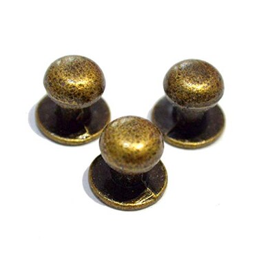 CNLEIFU 10 PCS Mini Round Head Knobs Handles Pulls Vintage Antique Bronze Drawer Hardware with Screws for Jewelry Boxes Gift Wooden Cases Diameter14 Height38