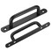 Fulushouxi 2 Pcs Barn Door Handles Sliding Door Pull Handles Stainless Steel Closet Cabinet Door Handles Pulls with Plates for Cupboard Cabinet Wardrobe Drawer Shed Pull Handles 192mm756 inch Black