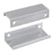 LC LICTOP 315 Inch Brushed Silver Finger Pulls 4Pcs 252 Inch Hole Spacing Aluminum Alloy Edge Pulls Furniture Handle Back Mount Concealed Handles for Cabinets Cupboard Drawer Dresser Wardrobe