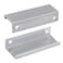 LC LICTOP 315 Inch Brushed Silver Finger Pulls 4Pcs 252 Inch Hole Spacing Aluminum Alloy Edge Pulls Furniture Handle Back Mount Concealed Handles for Cabinets Cupboard Drawer Dresser Wardrobe