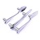 Lethend 3Pcs DIY Creative Spoon Fork Knife Kitchen Cabinet Closet Drawer Door Pull Handles Knobs 3 Inch Center to Center Silver