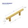 Ravinte Hardware 5 Pack Cabinet Handles with 3 Inch 76mm Hole Center Brushed Brass Cabinet Pulls Stainless Steel Drawer Pulls Kitchen Knobs for Dresser Drawer 5 Inch Overall Length