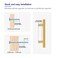 Ravinte Hardware 5 Pack Cabinet Handles with 3 Inch 76mm Hole Center Brushed Brass Cabinet Pulls Stainless Steel Drawer Pulls Kitchen Knobs for Dresser Drawer 5 Inch Overall Length