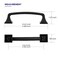 Ravinte Hardware 5 Pack Kitchen Cabinet Handles 334 Inch Hole Center Black Cabinet Pulls Solid Suqare Foot Drawer Pulls for Kitchen Cabinet Door Handles Matte Black Arch Dresser Handles for Cabinets a