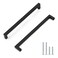 Probrico 5 Pack Black Kitchen Cabinet PullsStainless Steel 10inch Hole Centers Cabinet HandlesSquare Corner Bar Black Dresser Drawer Pull Handles