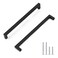 Probrico 5 Pack Black Kitchen Cabinet PullsStainless Steel 10inch Hole Centers Cabinet HandlesSquare Corner Bar Black Dresser Drawer Pull Handles