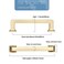 9BUILD 6 Pack 375 Inch Cabinet Handles Brushed Brass Gold Pulls for Kitchen Cabinets