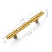 Aegero 15 Pack Cabinet Pulls Brushed Brass Stainless Cabinet Handles for Kitchen and Bathroom Cabinets 5 Inch Length 3 Inch Hole Center