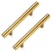 Aegero 15 Pack Cabinet Pulls Brushed Brass Stainless Cabinet Handles for Kitchen and Bathroom Cabinets 5 Inch Length 3 Inch Hole Center