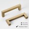 Aibeli 20 Pack Champagne Gold Cabinet Pulls 3 34 Inch96mm Hole Centers Square Champagne Bronze Dresser Pulls Bar Drawer Handles Stainless Steel Kitchen Cabinet Hardware Cupboard Handles