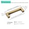 Aibeli 20 Pack Champagne Gold Cabinet Pulls 3 34 Inch96mm Hole Centers Square Champagne Bronze Dresser Pulls Bar Drawer Handles Stainless Steel Kitchen Cabinet Hardware Cupboard Handles