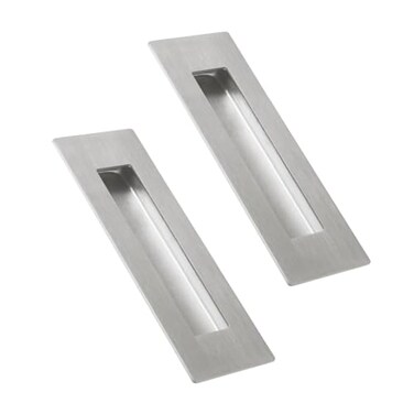 Aibeli 4 Pack Pocket Door Handles Sliding Closet Pulls 59 Flush Barn Door Pulls Brushed Nickel Closet Finger Pulls SUS 304 Rectangular Recessed Handles