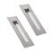 Aibeli 4 Pack Pocket Door Handles Sliding Closet Pulls 59 Flush Barn Door Pulls Brushed Nickel Closet Finger Pulls SUS 304 Rectangular Recessed Handles