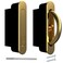 AlloyTech Pocket Door Pull Swivel Handle with Concealed Hardware and Quick Install Kit No Kit Brass