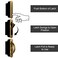 AlloyTech Pocket Door Pull Swivel Handle with Concealed Hardware and Quick Install Kit No Kit Brass