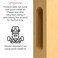 AlloyTech Pocket Door Pull Swivel Handle with Concealed Hardware and Quick Install Kit No Kit Brass