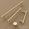 Alzassbg Cabinet Pulls Brushed Gold Ridged Bar Handles 3 Inch76mm Hole Centers Kitchen Handles for cabinets 10 Pack AL3095MGP