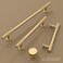 Alzassbg Cabinet Pulls Brushed Gold Ridged Bar Handles 3 Inch76mm Hole Centers Kitchen Handles for cabinets 10 Pack AL3095MGP