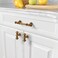 Amerdeco 10 Pack Antique Brass Cabinet Pulls 3 Inch76mm Hole Center Cabinet Hardware Kitchen Cabinet Handles for Bathroom Drawer Pulls Dresser Pulls ZH0014