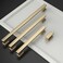 Amerdeco 10 Pack Brushed Brass Cabinet Pulls 334 Inch96mm Hole Center Gold Drawer Pulls Cabinet Hardware Kitchen Cabinet Handles for Bathroom Dresser Pulls ZH00013