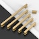 Amerdeco 10 Pack Champagne Bronze Cabinet Pulls 5 Inch128mm Hole Center Kitchen Cabient Hardware Brushed Brass Cabinet Handles Gold Drawer Pulls ZH00013