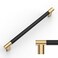 Amerdeco 10 Pack Matte Black and Gold Knurled Cabinet Pulls 10 Inch Hole Center Kitchen Cabinet Handles for Drawer Cupboard and Wardrobe ZH0038