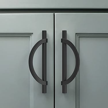 Amerdeco 10 Pack Matte Black Cabinet Pulls 5 Inch128MM Hole Centers Kitchen Cabinet Handles Hardware Kitchen Handles for Cabinets Cupboard Handles Drawer Pulls