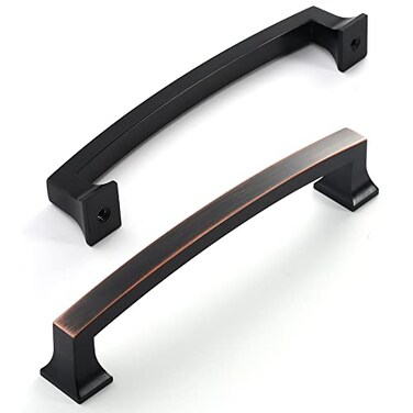 Amerdeco 10 Pack Oil Rubbed Bronze 5 Inch128mm Hole Centers Kitchen Cabinet Pulls Cabinet Hardware Kitchen Handles for Cabinets Cupboard Handles Drawer Pulls ZH0009ORB