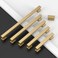 Amerdeco 6 Pack Champagne Bronze Cabinet Pulls 5 Inch128mm Hole Center Kitchen Cabient Hardware Brushed Brass Cabinet Handles Gold Drawer Pulls ZH00013