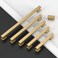 Amerdeco 6 Pack Champagne Bronze Cabinet Pulls 5 Inch128mm Hole Center Kitchen Cabient Hardware Brushed Brass Cabinet Handles Gold Drawer Pulls ZH00013