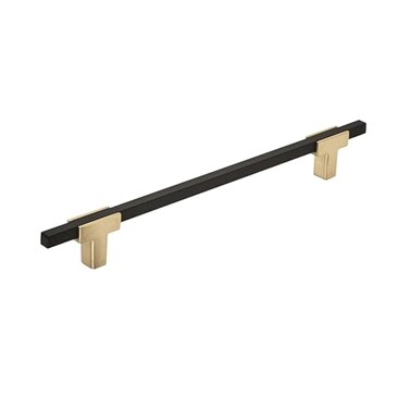 Amerock Cabinet Pull Brushed GoldMatte Black 7916 inch 192 mm Center to Center Urbanite 1 Pack Drawer Pull Drawer Handle Cabinet Hardware