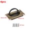 Antrader Boat Ring Hatch Pull Flush LiftBoat Flush Hatch Lift Ring Pull Handle Home Furniture Recessed Handle with ScrewsBronze4Pcs
