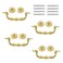 Aracombie 4 PCS 120mm Drop Bail Drawer Pulls Gold Pulls Kitchen Cabinet Handles Modern Dresser Handles Furniture Pulls Cupboard Door Handles for Wardrobe Cupboard Nightstands Closets