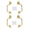 Aracombie 4 PCS 120mm Drop Bail Drawer Pulls Gold Pulls Kitchen Cabinet Handles Modern Dresser Handles Furniture Pulls Cupboard Door Handles for Wardrobe Cupboard Nightstands Closets