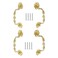 Aracombie 4 PCS 120mm Drop Bail Drawer Pulls Gold Pulls Kitchen Cabinet Handles Modern Dresser Handles Furniture Pulls Cupboard Door Handles for Wardrobe Cupboard Nightstands Closets