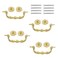 Aracombie 4 PCS 120mm Drop Bail Drawer Pulls Gold Pulls Kitchen Cabinet Handles Modern Dresser Handles Furniture Pulls Cupboard Door Handles for Wardrobe Cupboard Nightstands Closets