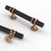 Asidrama 10 Pack 3 Inch76mm Knurled Matte Black and Champagne Bronze Kitchen Cabinet Handles Cabinet Pulls Kitchen Cabinet Hardware Cupboard Handles Drawer Pulls