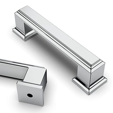 Asidrama 10 Pack 3 Inch76mm Polished Chrome Kitchen Cabinet Handles Cabinet Pulls Kitchen Cabinet Hardware for Cupboard Drawer Pulls