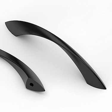 Asidrama 10 Pack 375 Inch96mm Matte Black Cabinet Pulls Cabinet Handles Cupboard Handles Kitchen Cabinet Hardware for Cupboard Drawer Handles Dresser Pulls