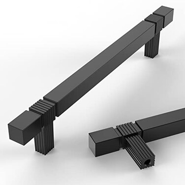 Asidrama 10 Pack 5 Inch128mm Matte Black Kitchen Cabinet Handles Cabinet Pulls Kitchen Cabinet Hardware for Cupboard Drawer Pulls