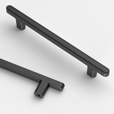 Asidrama 10 Pack 5 Inch128mm Matte Black Kitchen Cabinet Handles Cabinet Pulls Kitchen Cabinet Hardware for Cupboard Drawer Pulls