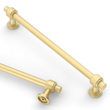Asidrama 10 Pack 75 Inch192mm Brushed Gold Kitchen Cabinet Handles Cabinet Pulls Kitchen Cabinet Hardware for Cupboard Drawer Pulls