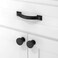 Asimerdeco 10 Pack Matte Black Cabinet Pulls 3 Inch76mm Kitchen Cabinet Handles Solid Zinc Alloy Cabinet Hardware Drawer Pulls